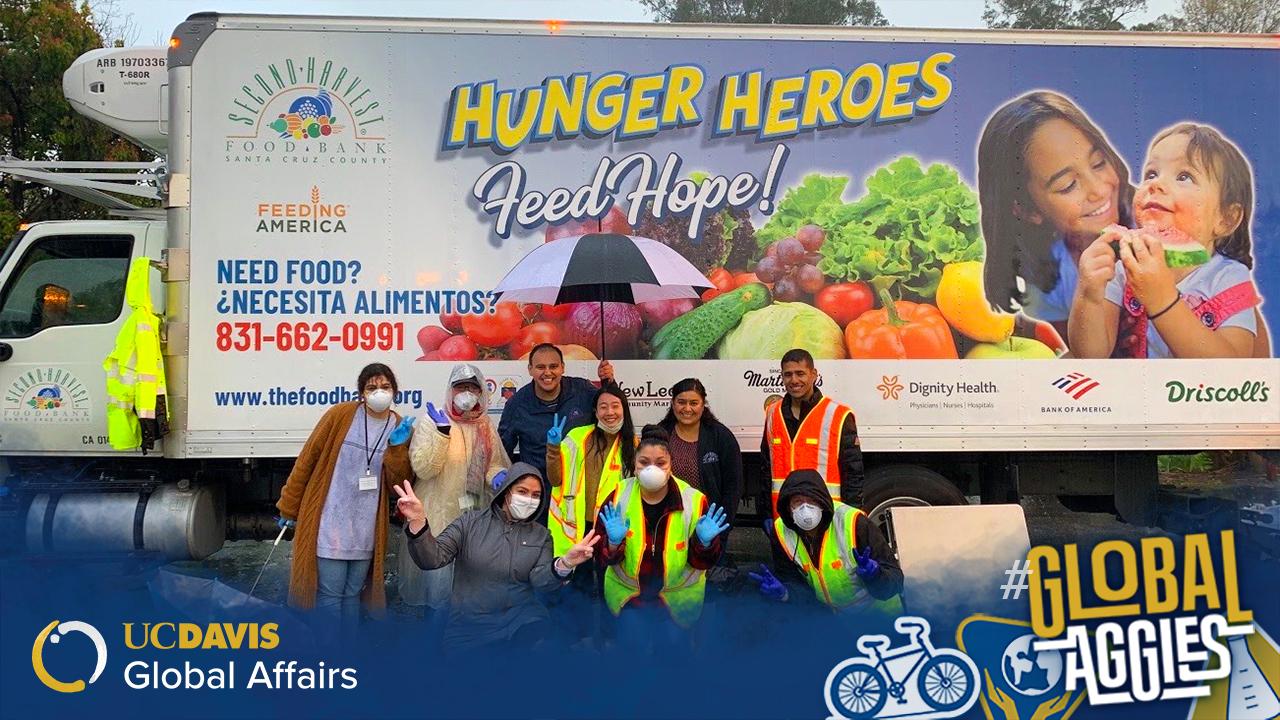One of Michelle Lee’s (middle, blue-gloved peace sign) first impromptu drive-through distributions. Due to demand, her team ended up needing to switch locations and quadruple the amount of food normally sent to the site. Header Image, Article