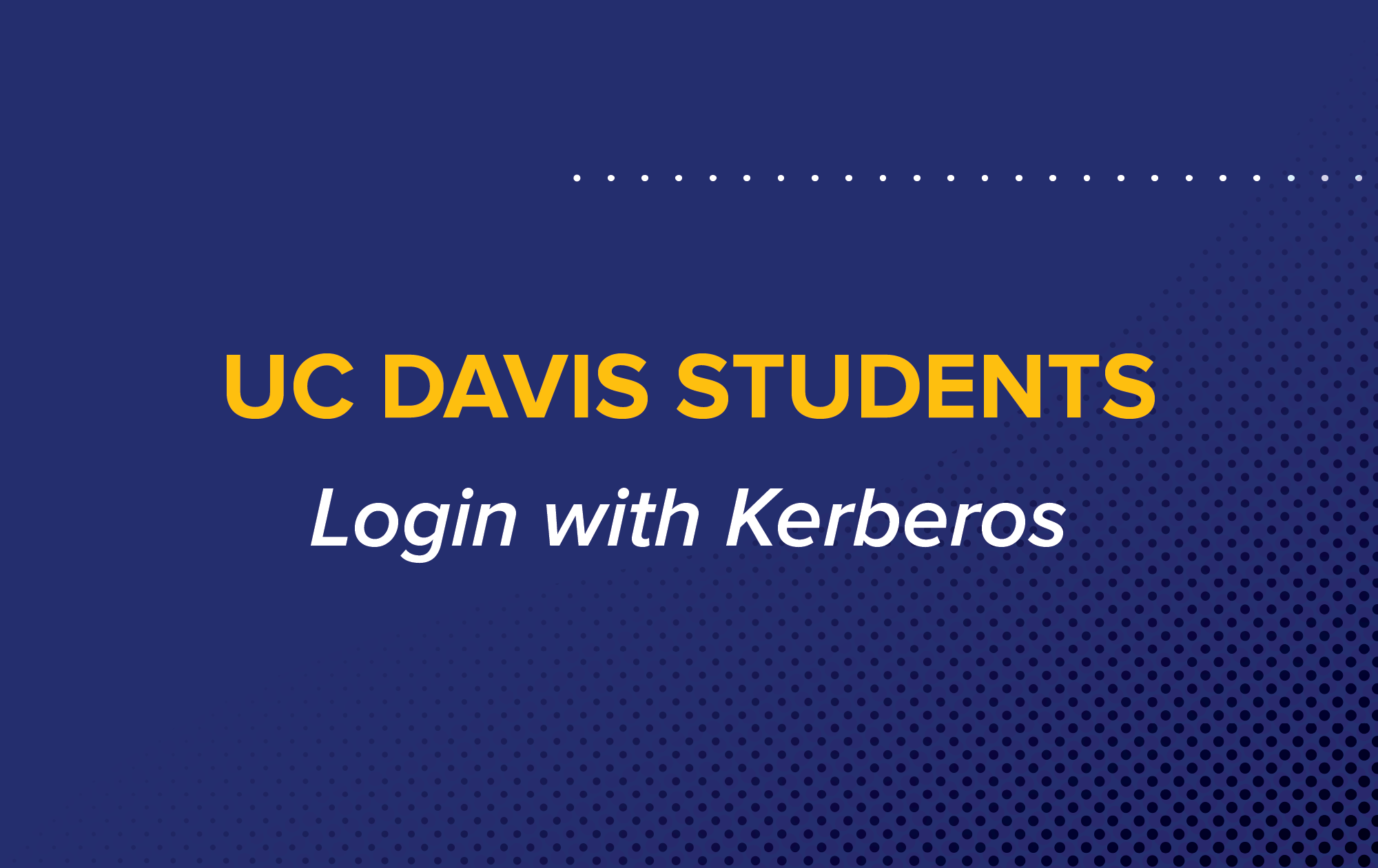 Button for UC Davis students to create a profile