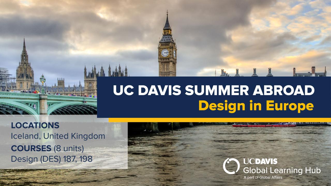 Summer Abroad Europe "Design in Europe" (Info Session) Global
