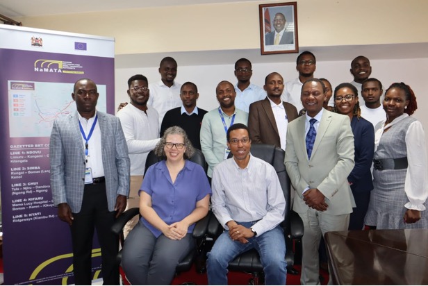 Roy and his colleagues at the Nairobi Metropolitan Area Transport Authority Campus.