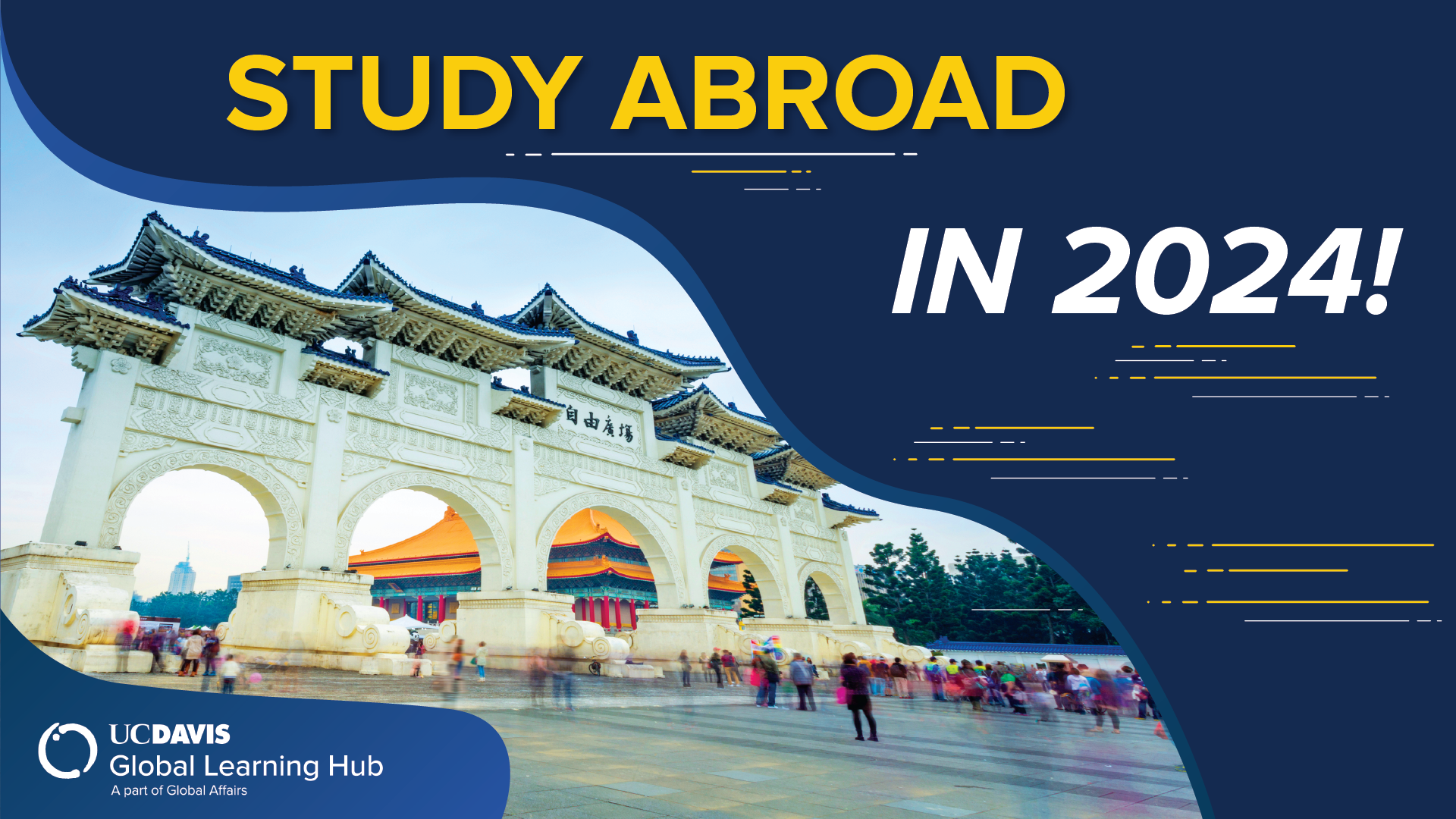Graphic with text "Study Abroad in 2024!"