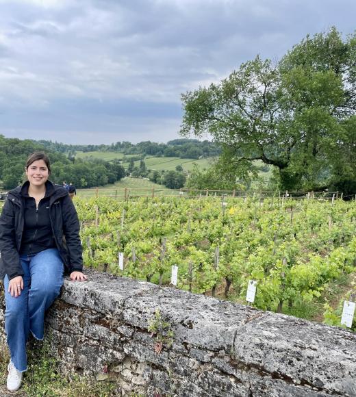 Valeria at Saint-Èmilion.
