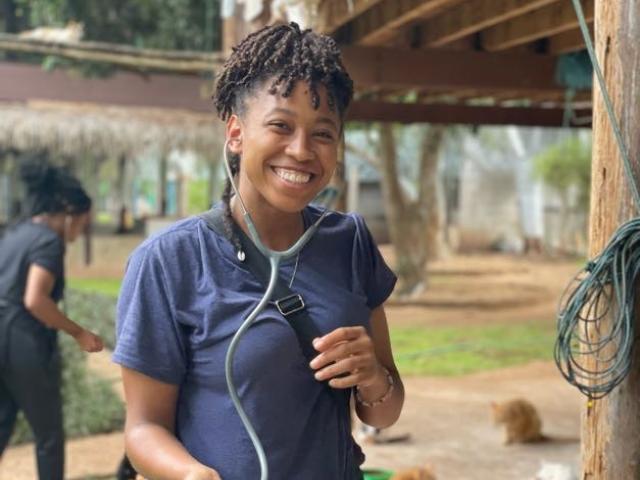 Student smiling