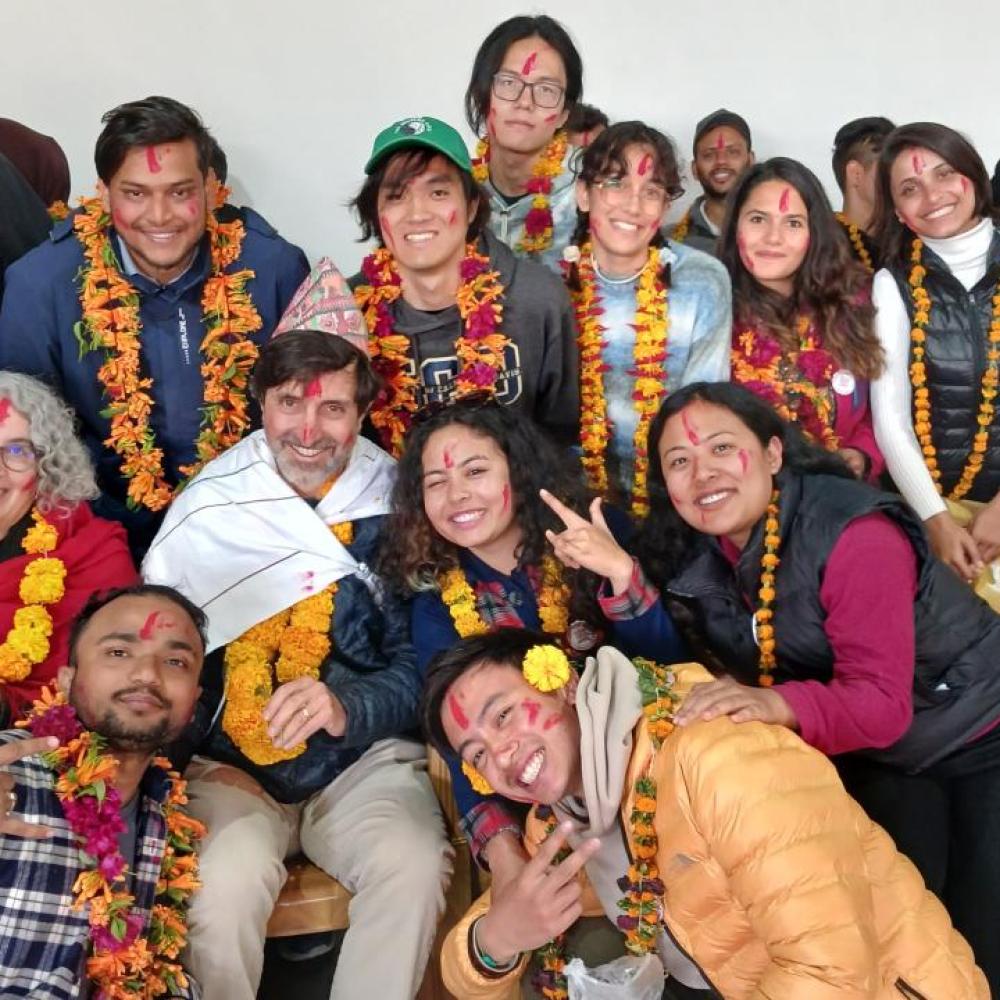Group photo of UC Davis faculty and students participating in Quarter Abroad Nepal